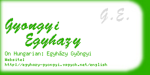 gyongyi egyhazy business card